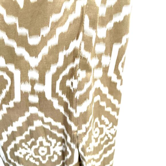 Anthropologie Size 0 Sleeveless Lace Embroidered Maxi Dress Tan & White Pattern - Picture 5 of 9